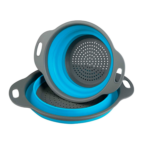 Дуршлаг с двумя ручками Collapsible filter baskets 7105 2 шт. Blue (29079556) Дуршлаг с двумя ручками Collapsible filter baskets 7105 2 шт. Blue (29079556)