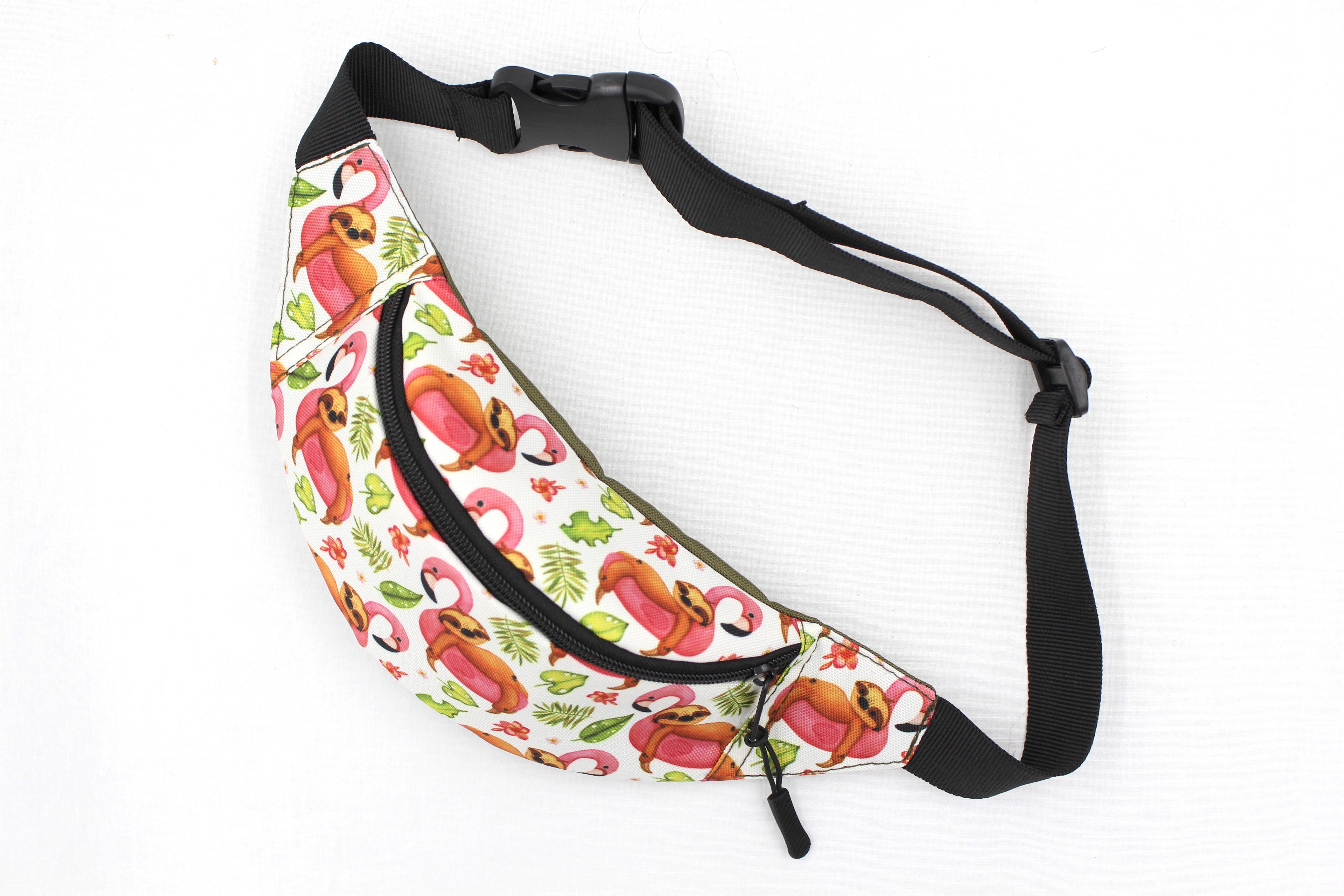 Сумка бананка дитяча з регулюючим ремінцем для дівчинки Фламінго (Д-004)