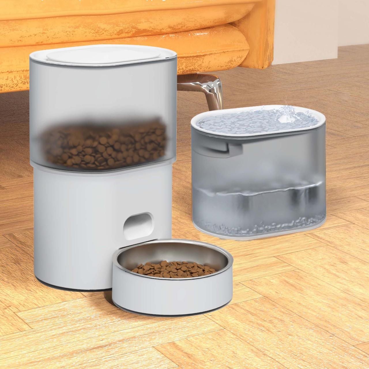 Фонтан-поилка и автоматическая кормушка для кошек и собак Fudajo 2в1 WiFi Белый - фото 3 Фонтан-поилка и автоматическая кормушка для кошек и собак Fudajo 2в1 WiFi Белый - фото 3