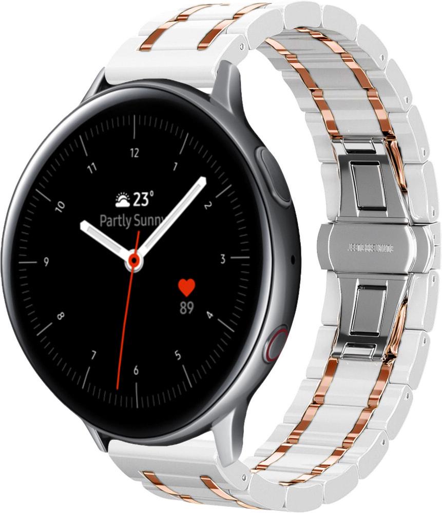 Ремешок керамический Ceramo для Galaxy Watch Active 2 40/44 мм Pink/White (28730-52)