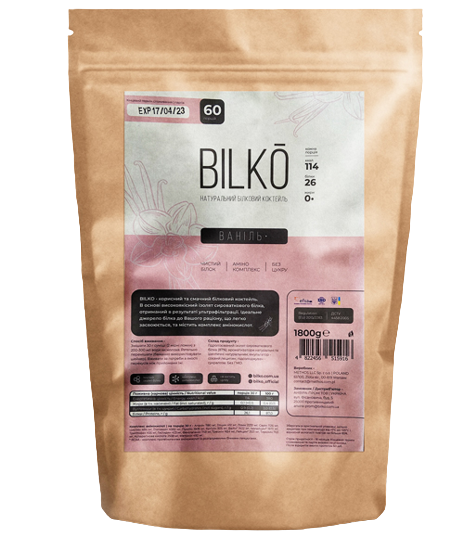 Протеїновий коктейль Bilko Ваніль 1,8 кг