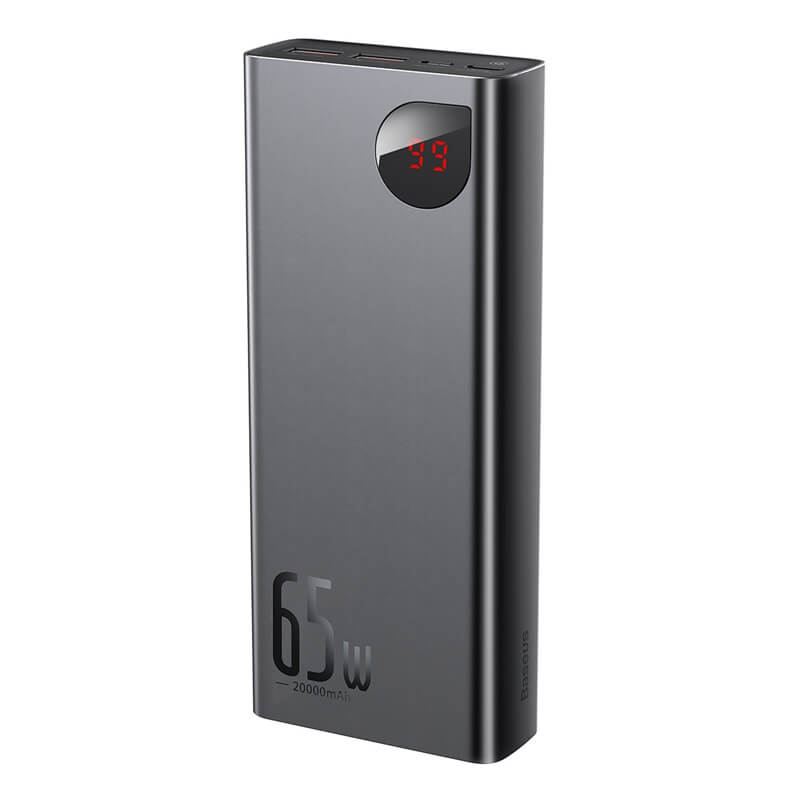 Повербанк Baseus Adaman 2 USB/1 Type-C с быстрой зарядкой для ноутбука 20000 mAh 65W Черный (PPIMDA-D031)