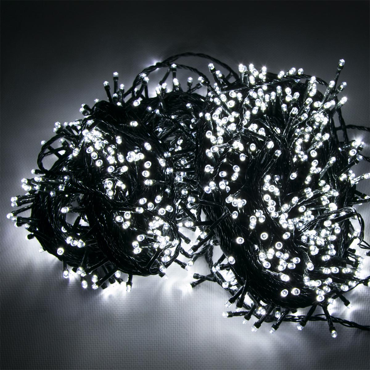 Новорічна гірлянда на вікно 1003 1000 LED 63 м Білий (1008963-White)