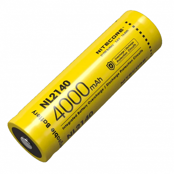 Аккумулятор защищенный Nitecore NL2140 21700 Li-Ion 4000 mAh 5A Желтый (23936390)