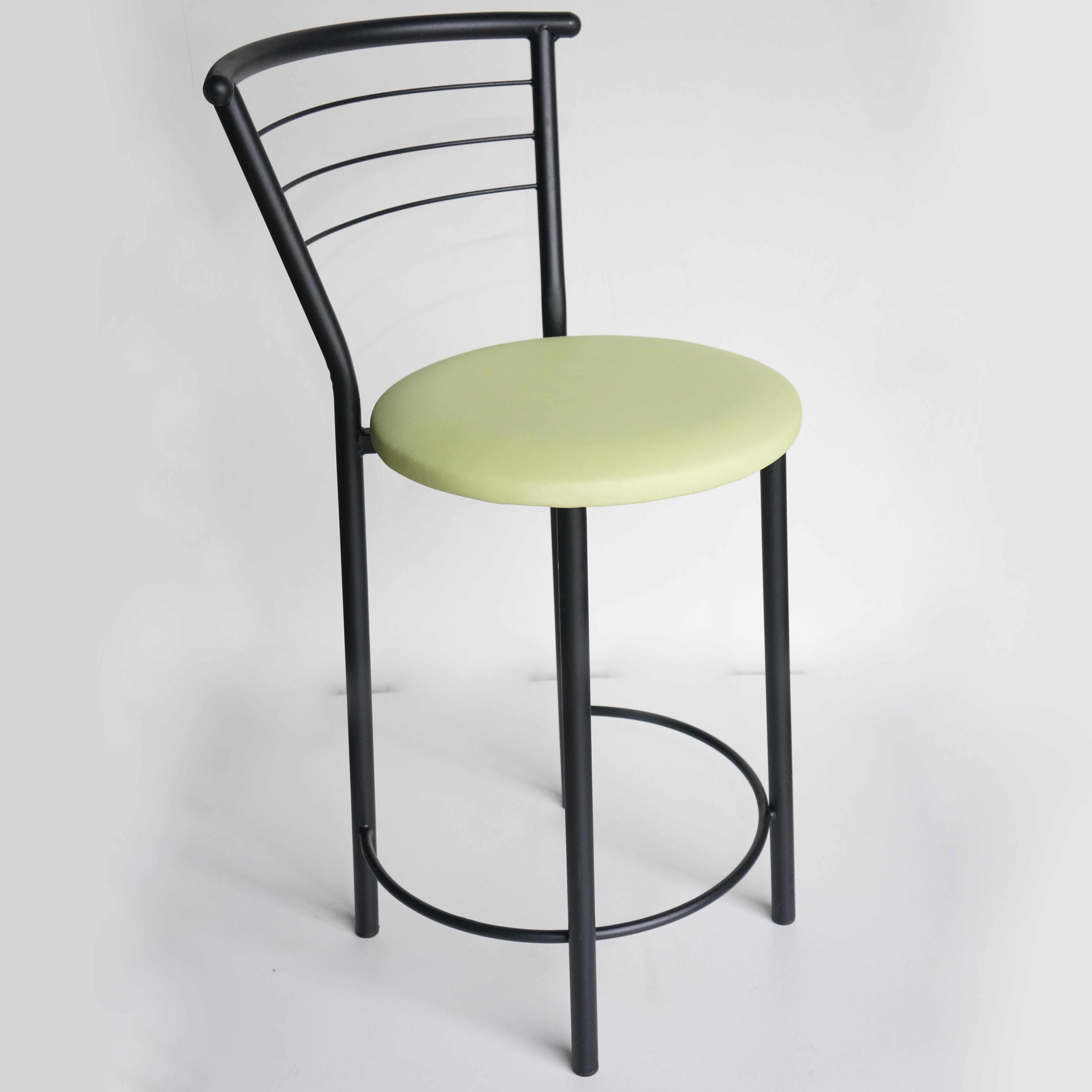 Полубарный стул АНТ Марко Черный/Салатовый (24441-06)