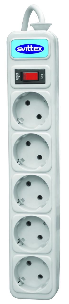 Мережевий фільтр подовжувач SVITTEX SV-003 5 розеток 5 м - фото 2
