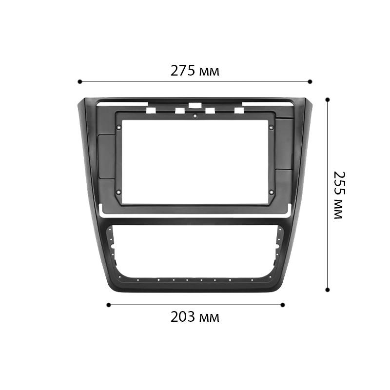 Переходная рамка 10.1" Lesko для автомобиля Skoda Octavia 2004-2013г. (TK 0229) Black Шкода - фото 6