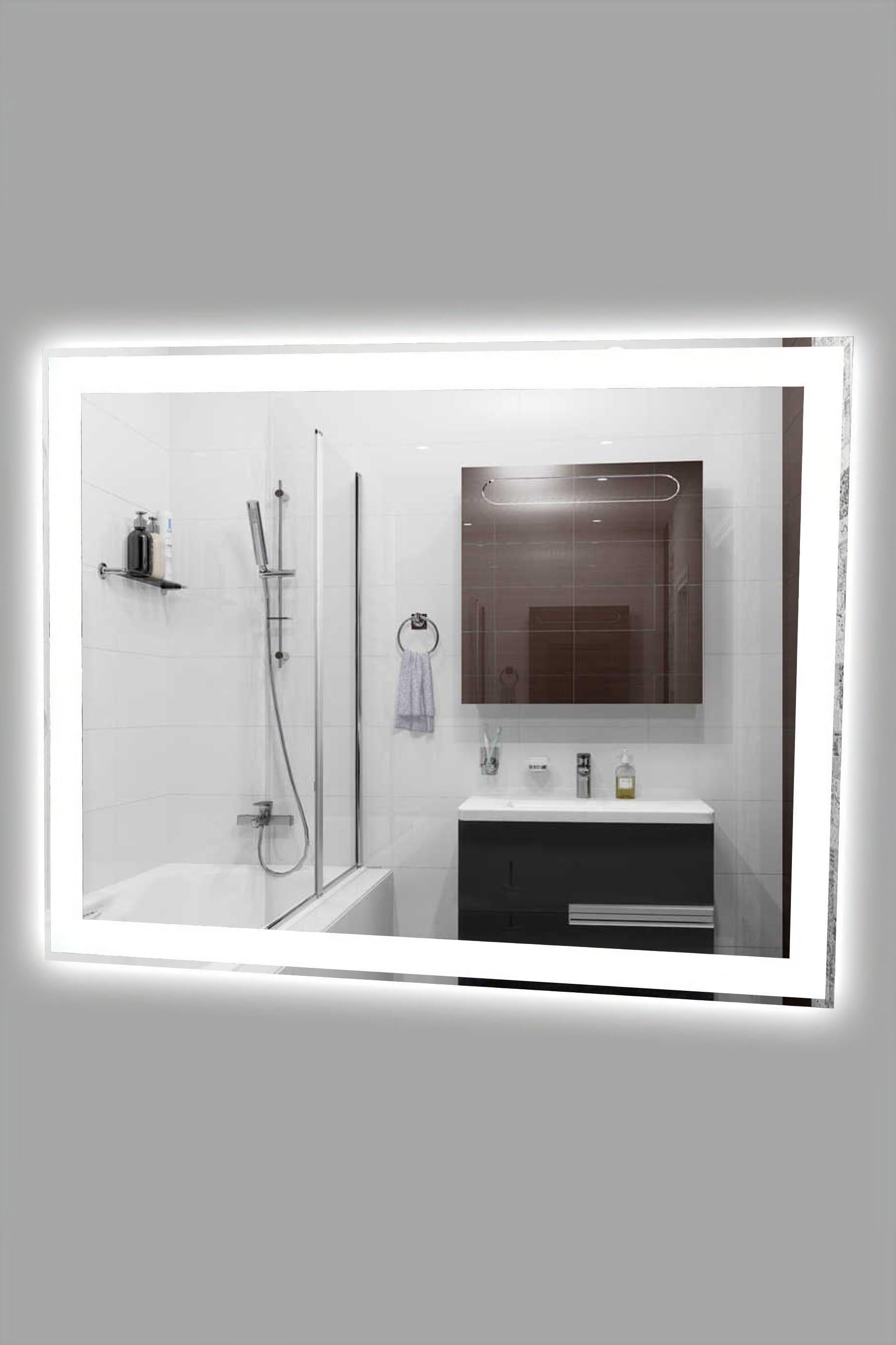 Зеркало D SR-005 с LED подсветкой 1000х800 мм (11454988)