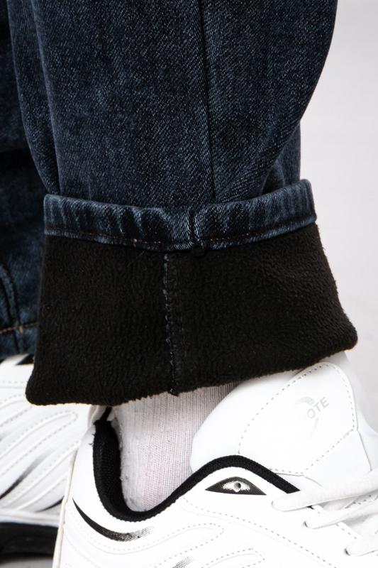 Джинси чоловічі зимові Носи Своє на флісі завуженого крою плюс сайз р. 34 Темно-синій (17221) - фото 6