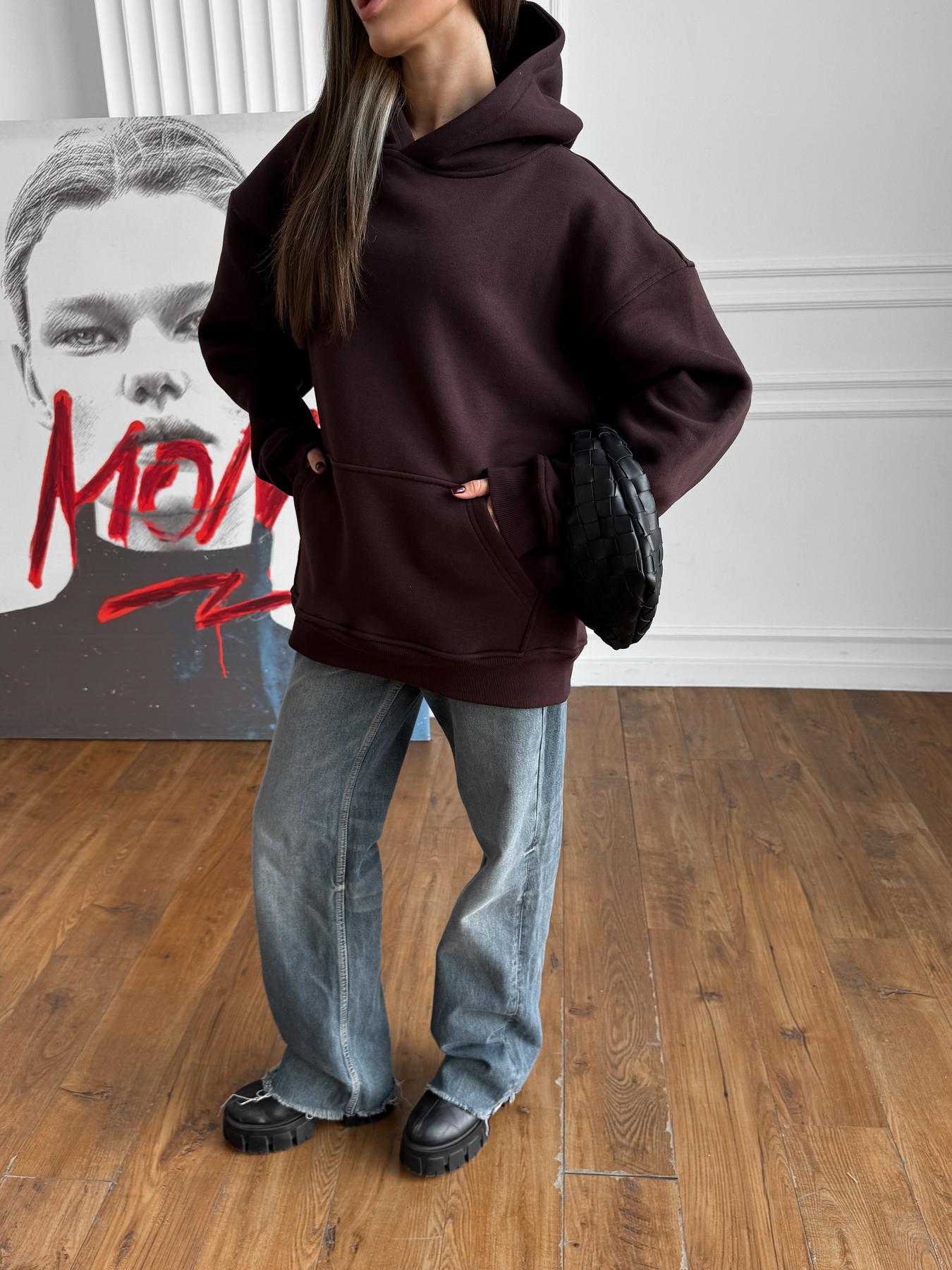 Кофта жіноча Over зимова флісова XL Коричневий (26320/2/5) - фото 8 Кофта жіноча Over зимова флісова XL Коричневий (26320/2/5) - фото 8