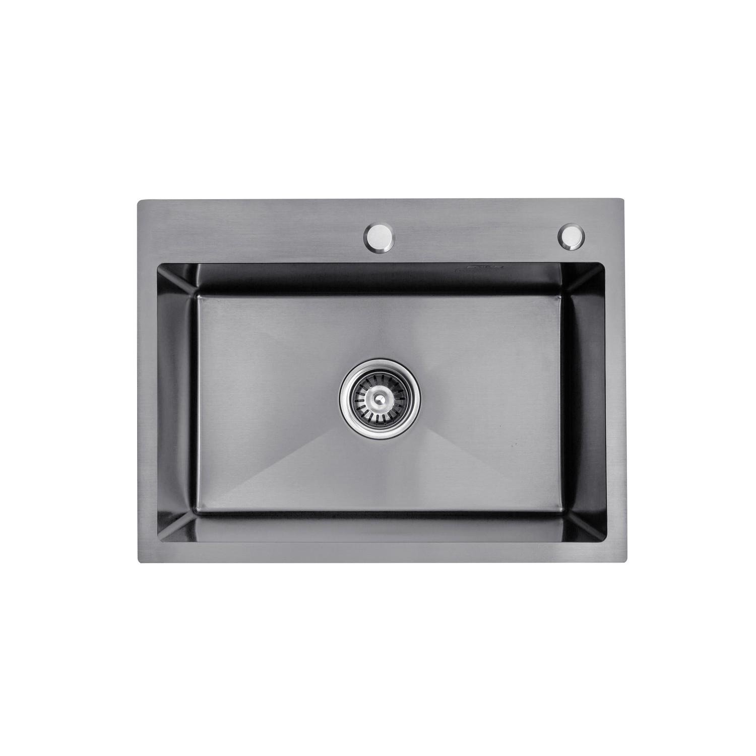 Мийка кухонна Kroner CV022794 прямокутна з нержавіючої сталі 580x430 мм (136879)