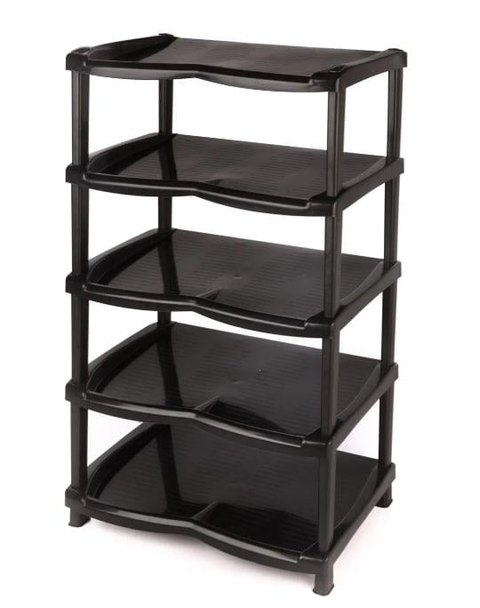 Полиця для взуття 5 ярусна R-Plastic Normal 47х79х33 см Чорний (29885887) Полиця для взуття 5 ярусна R-Plastic Normal 47х79х33 см Чорний (29885887)