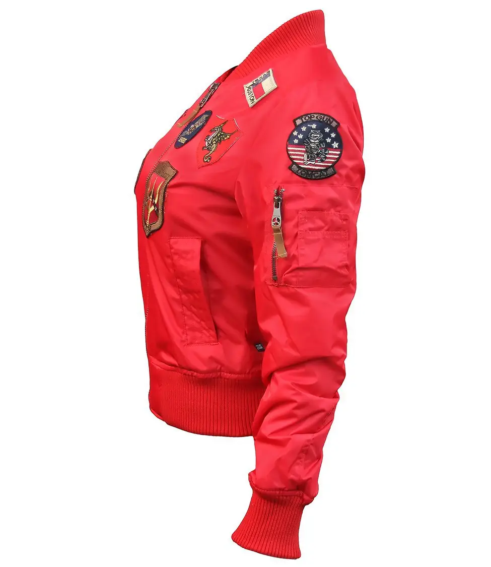 Бомбер Top Gun Miss MA-1 jacket patches L Red (TGJ1573P-SRL) - фото 4