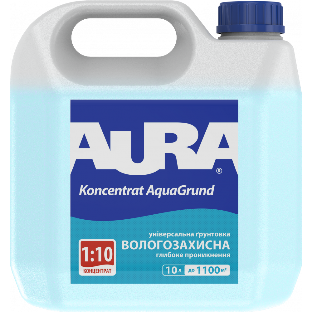 Ґрунтовка-концентрат Aura KONSENTRAT AQUAGRUND вологоізоляційна 10 л (2028273676)