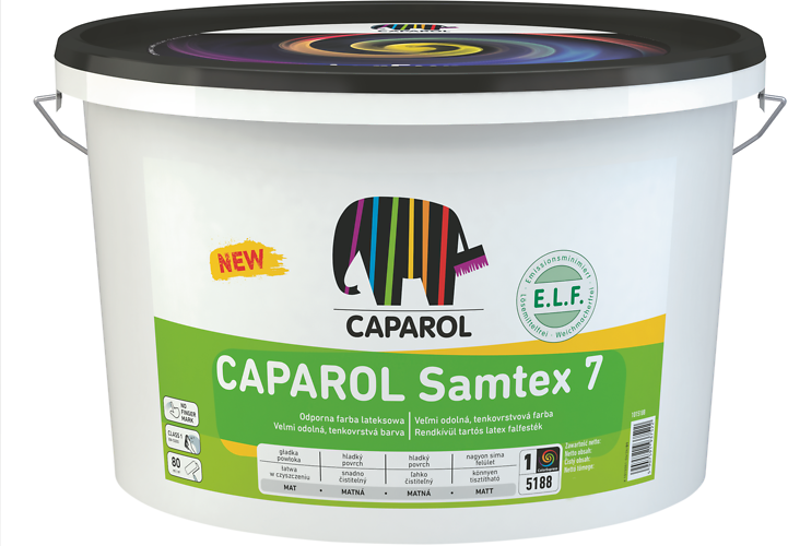 Фарба інтер'єрна латексна шовковисто-матова Caparol Samtex 7 E.L.F. база 3 9,4 л (2438606901)