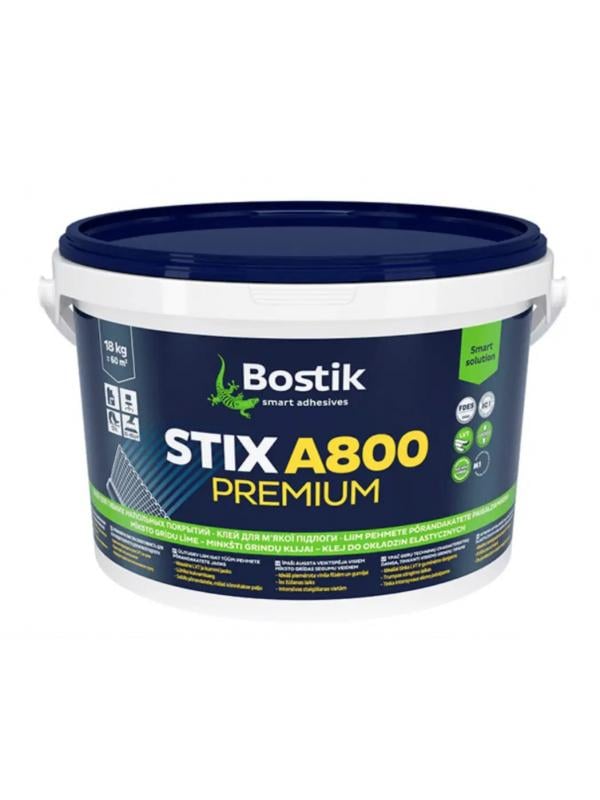 Клей-фиксатор для гибких напольных покрытий Bostik STIX A800 PREMIUM 6 кг