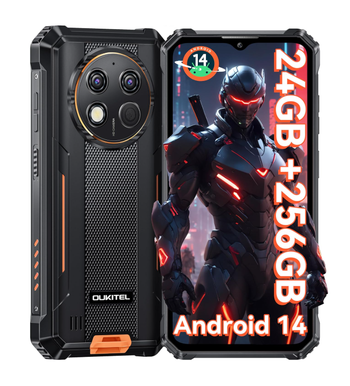 Смартфон Oukitel G1 6/256 GB IP69k NFC Black/Orange (23653348) - фото 2