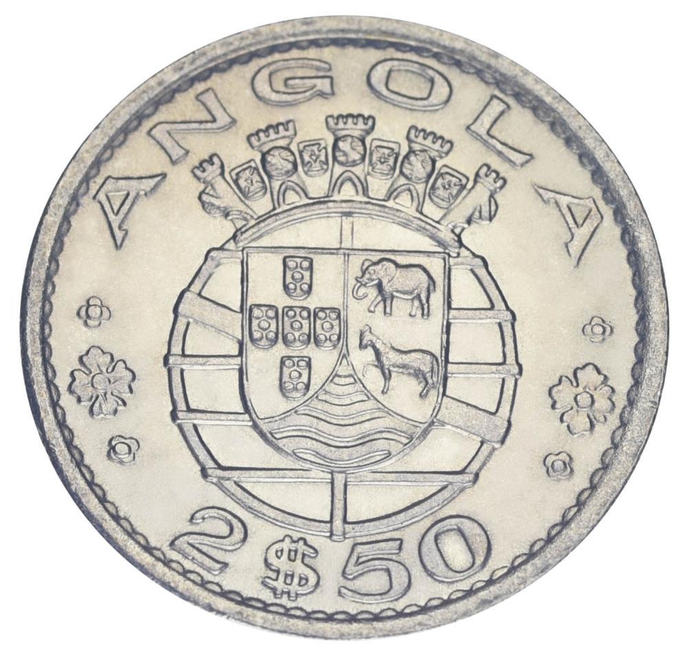 Коллекционная монета Ангола 2,5 ескудо 1974 UNC (15391385)