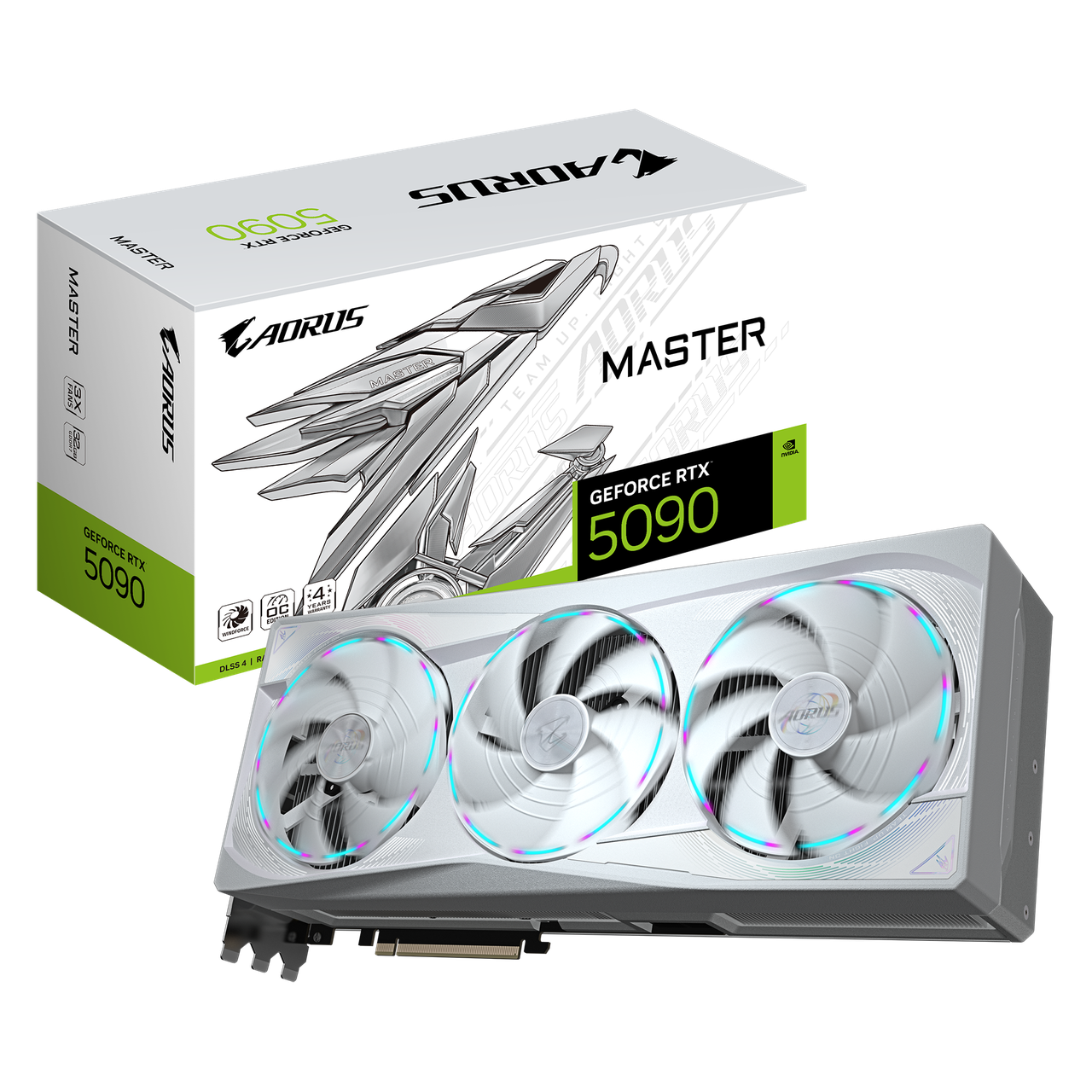 Видеокарта RTX 5090 32GB GDDR7 Aorus Master Ice Gigabyte (GV-N5090AORUSM ICE-32GD)