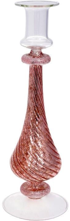 Подсвечник стеклянный Candlestick 8,5х26 см Розовый Подсвечник стеклянный Candlestick 8,5х26 см Розовый