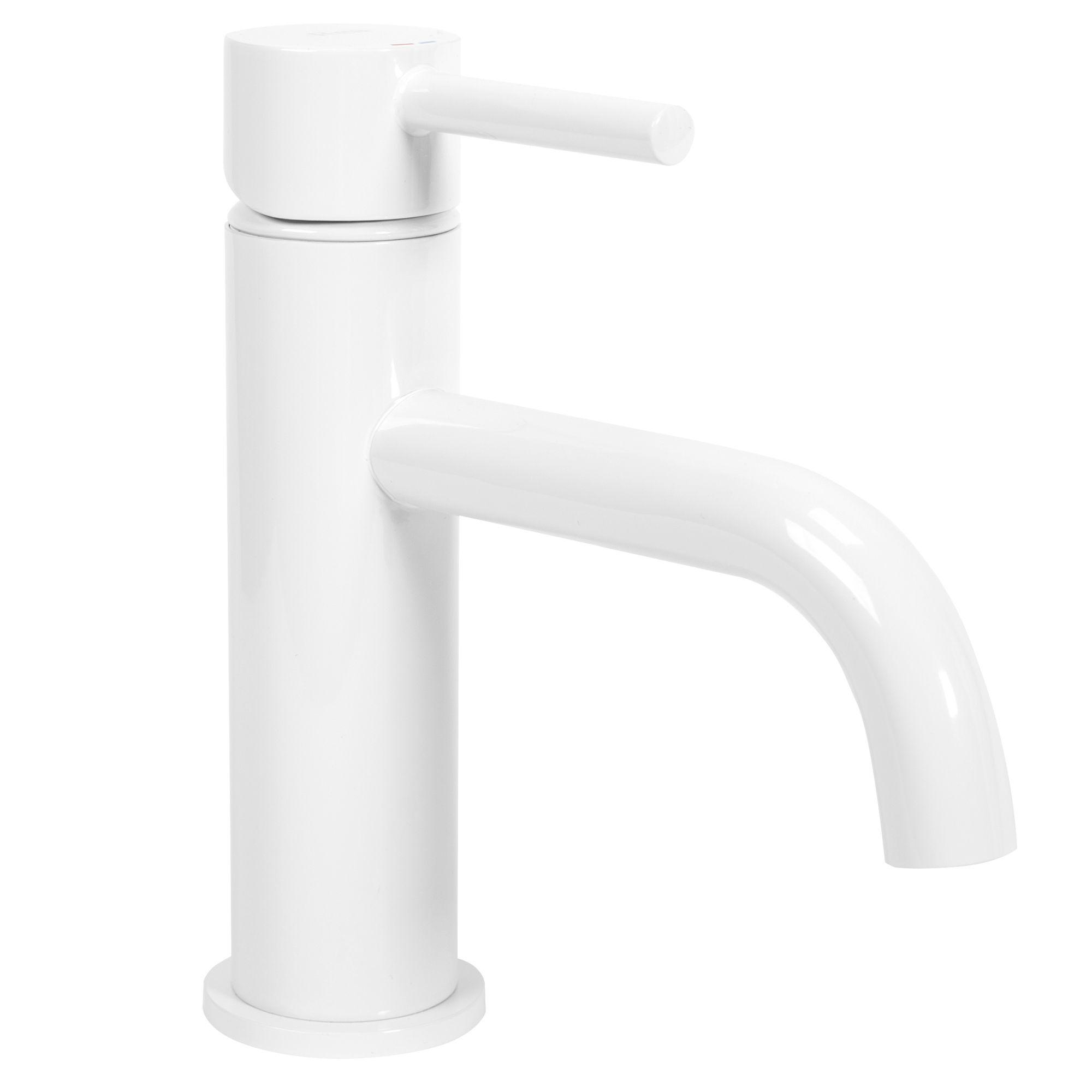 Смеситель для умывальника CUBO REA LUNGO WHITE REA-B4401 однорычажный Белый (133866)