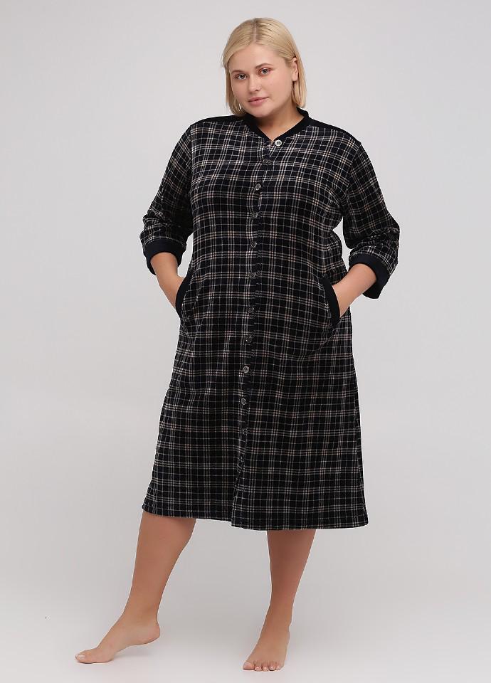 Халат Wild love 3ХL темно-Синий (20722-03) Халат Wild love 3ХL темно-Синий (20722-03)