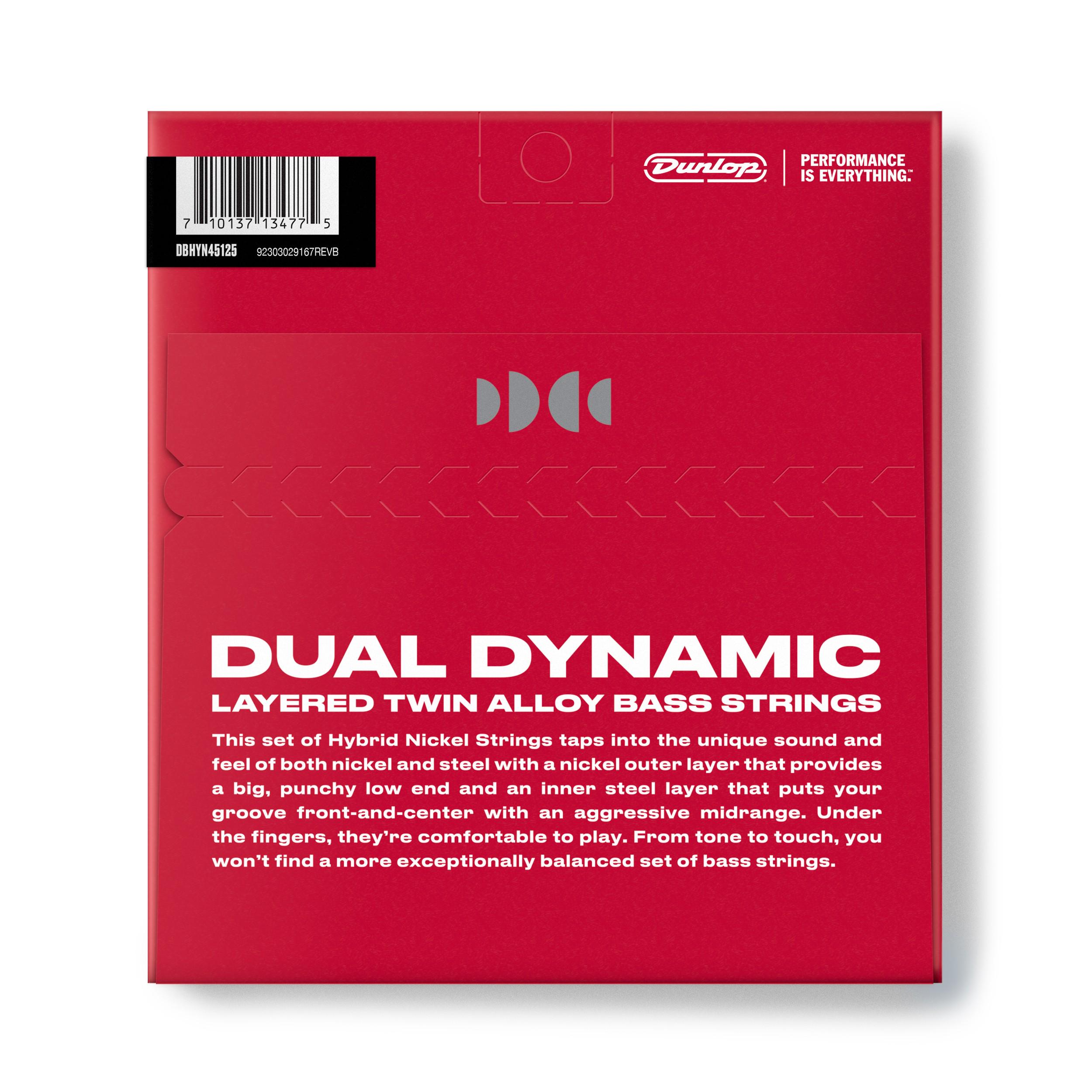Струны для бас-гитары Dunlop DBHYN45125 LG Scale Hybrid Nickel Wound (128368) - фото 2
