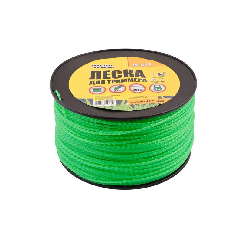 Жилка для тримера Mastertool Кручений квадрат 2,40 мм 251 м (19-1724)