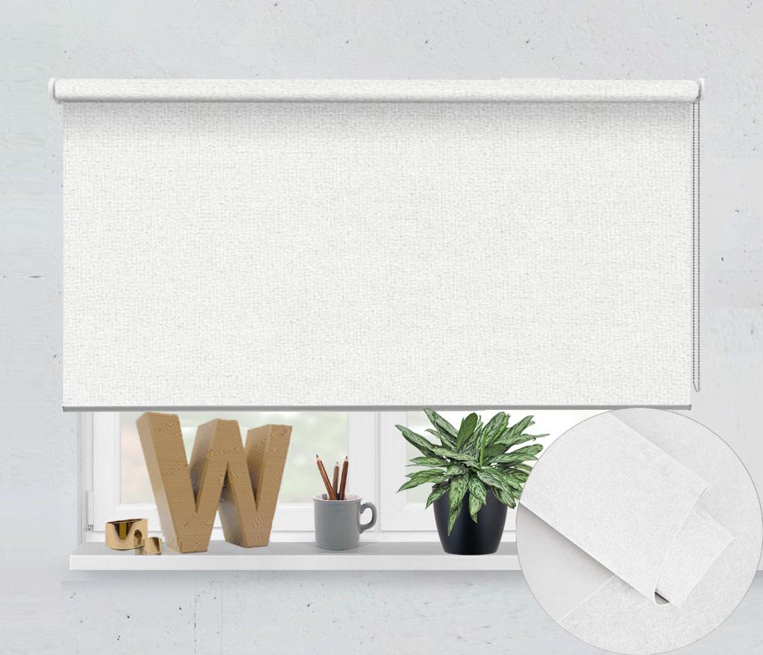 Ролета тканевая термо blackout Besta Wenster Velour BO 01 130х150 см открытого типа Велюровый Белый (БКШ40151119483)