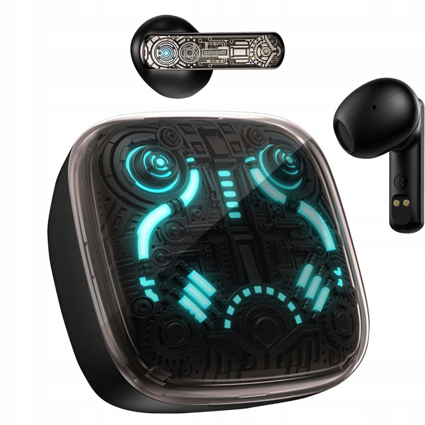 Наушники беспроводные игровые Onikuma T1 TWS Bluetooth 5.3 с микрофоном и RGB подсветкой