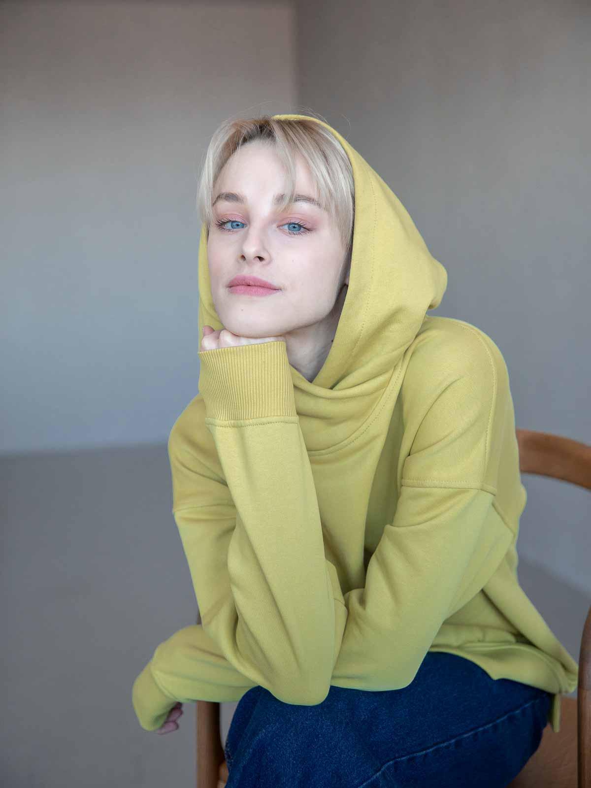 Худі жіноче з вишивкою FROMUS XL/XXL Фісташковий (2576-14)