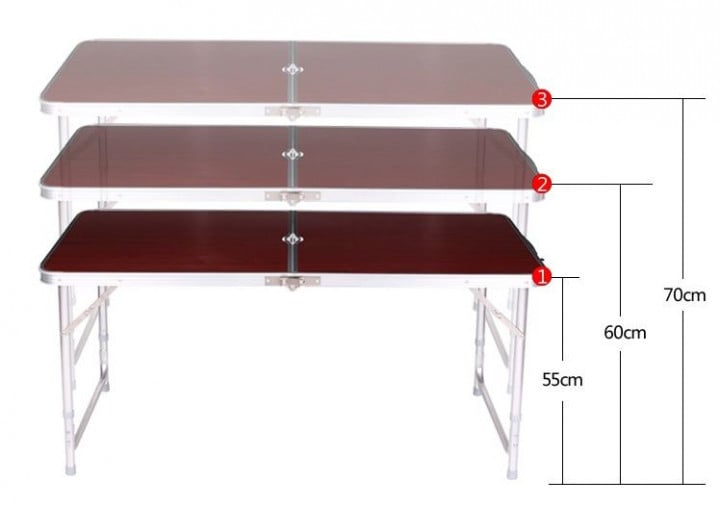 Стол для пикника раскладной с стульями Folding Table Коричневый - фото 3