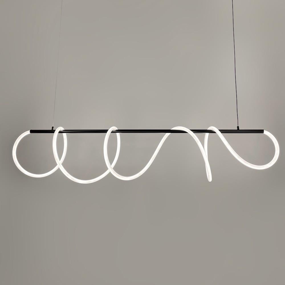 Люстра удлиненная с гибкой Led лентой 170 см Черный (y 410-1500 bk) - фото 3 Люстра удлиненная с гибкой Led лентой 170 см Черный (y 410-1500 bk) - фото 3