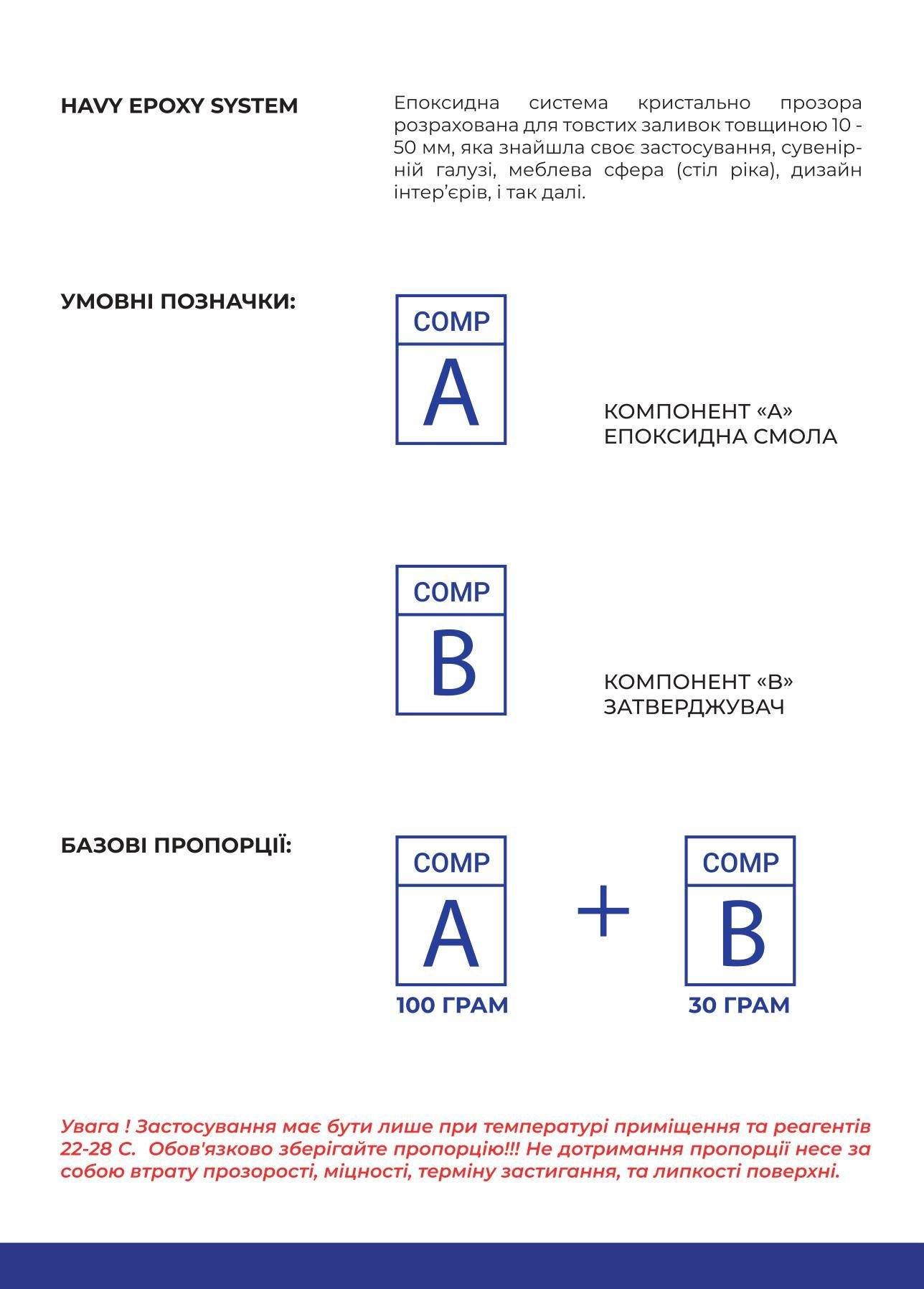 Смола епоксидна для товстого шару Heavy Epoxy System 6,5 кг (EPS R-50 -6,5) - фото 3 Смола епоксидна для товстого шару Heavy Epoxy System 6,5 кг (EPS R-50 -6,5) - фото 3