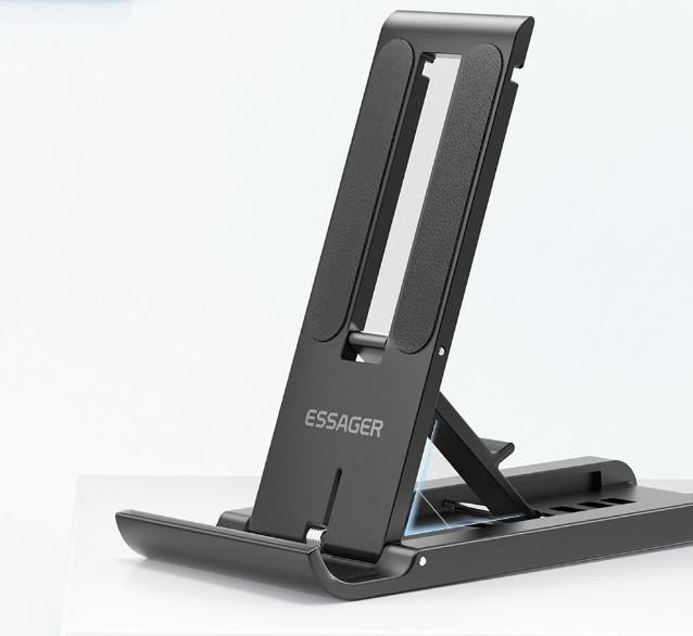 Підставка на стіл для телефону регульованим кутом Чорний (223)