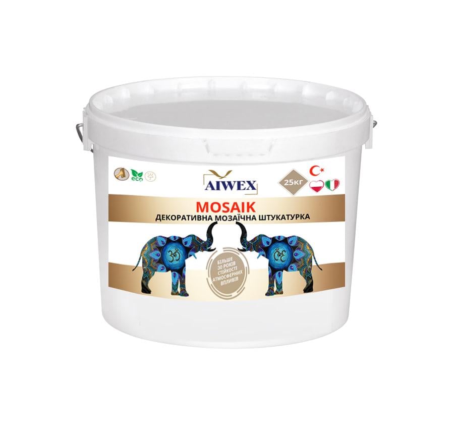 Декоративна штукатурка мозаїчна мармурова AIWEX HIT-54 7 кг фракція 2 мм (876546) - фото 3