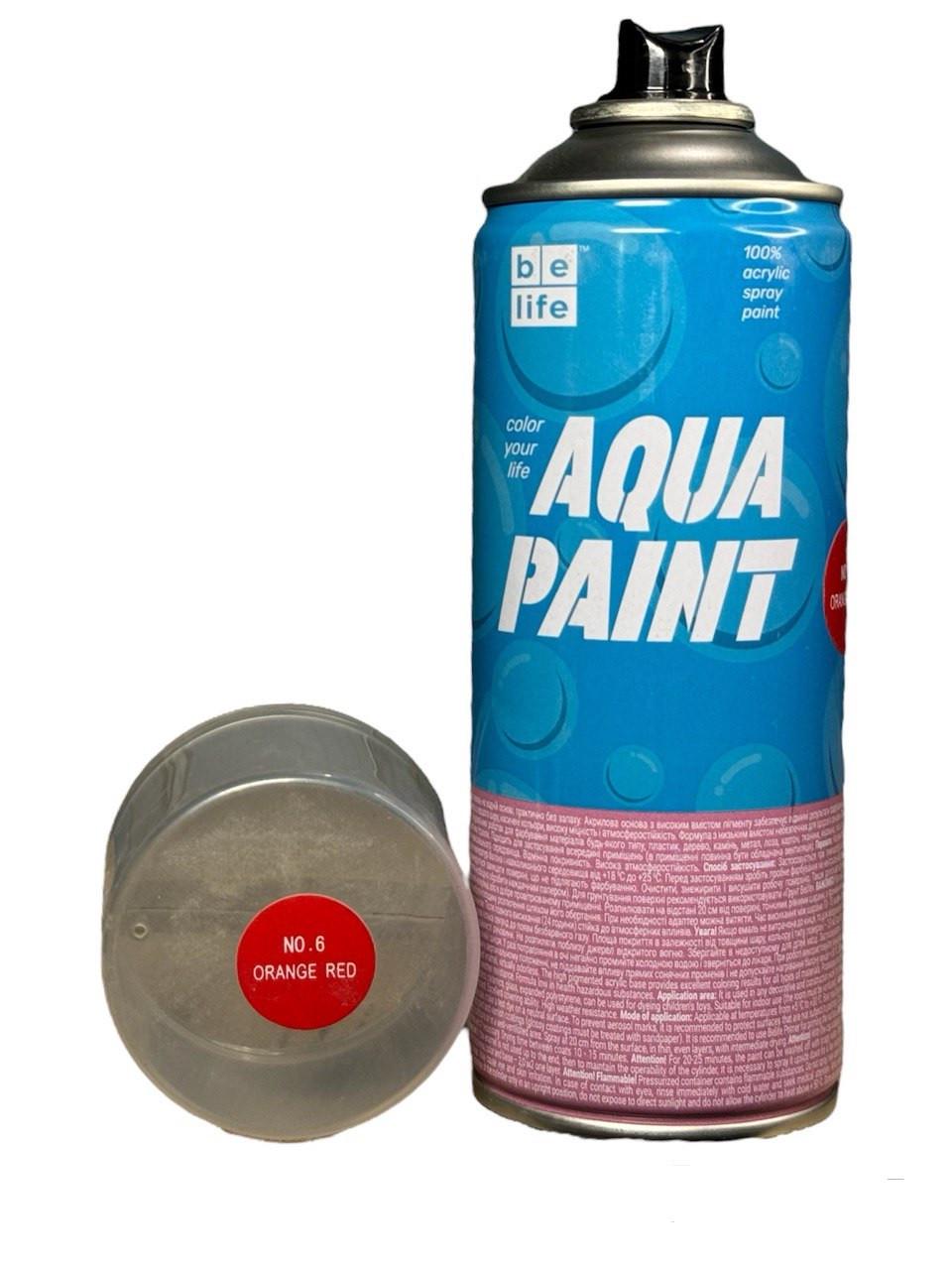 Аэрозольная краска на водной основе Belife Aqua Paint 400мл шелковисто-матовая Красный (23813066) - фото 1