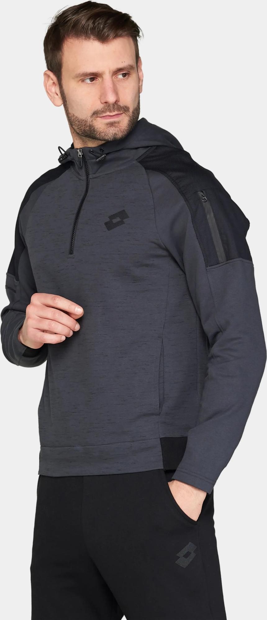 Худі Lotto TRAINING SWEAT HZ HD 220056/4C0 XL Темно-сірий/Чорний - фото 5