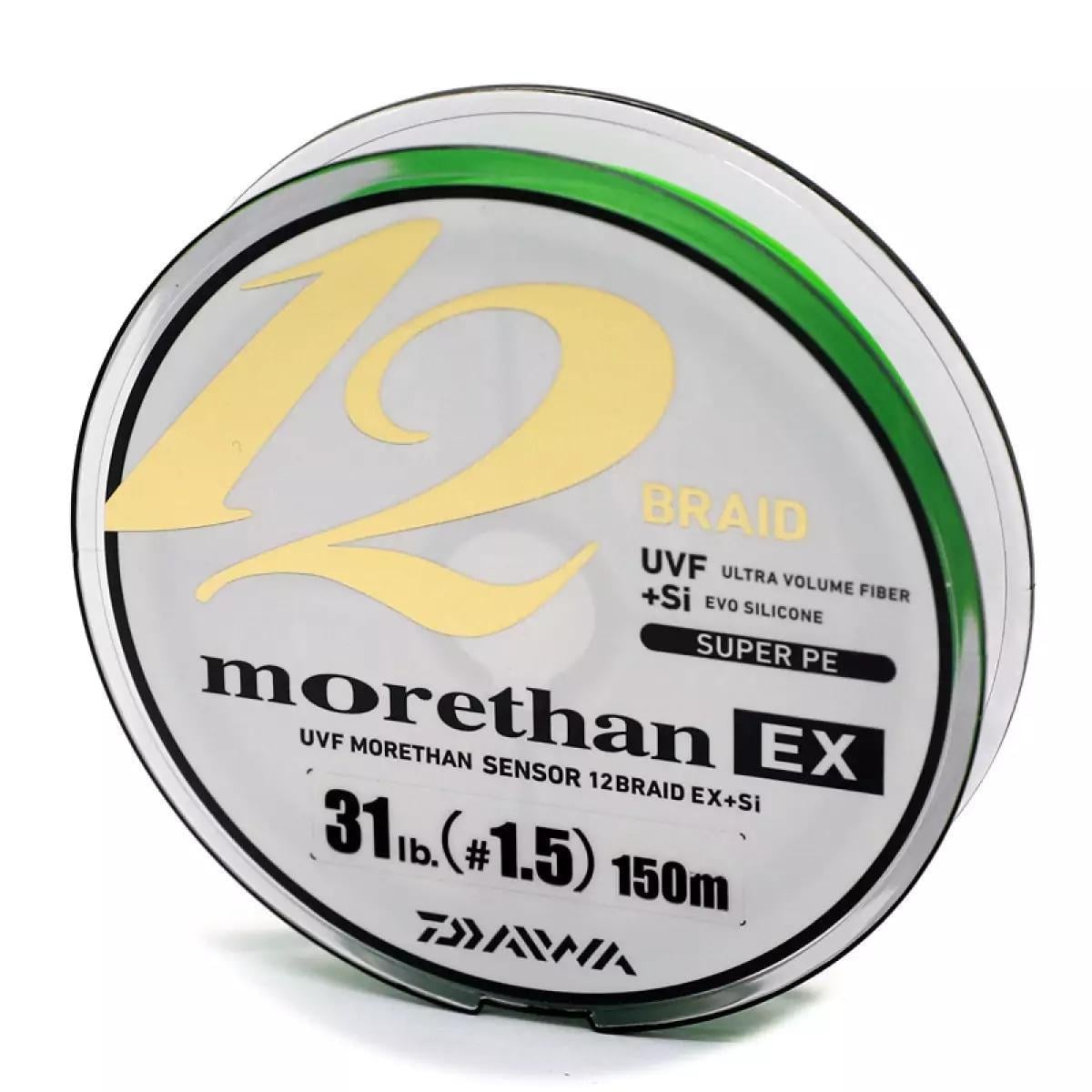 Шнур Daiwa UVF Morethan Sensor 12Braid Ex+Si #1,5/0,205 мм 13,9 кг 150 м Green (2185453450)