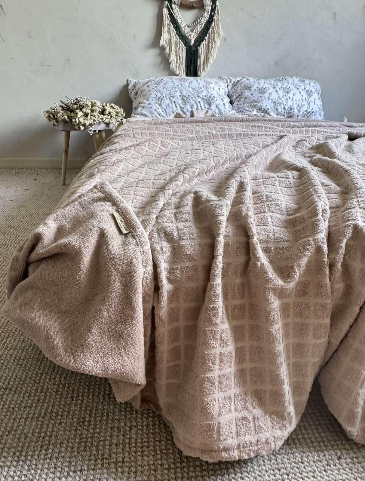 Простынь-покрывало махровое PALERMO 120х200 см Капучино - фото 1 Простынь-покрывало махровое PALERMO 120х200 см Капучино - фото 1