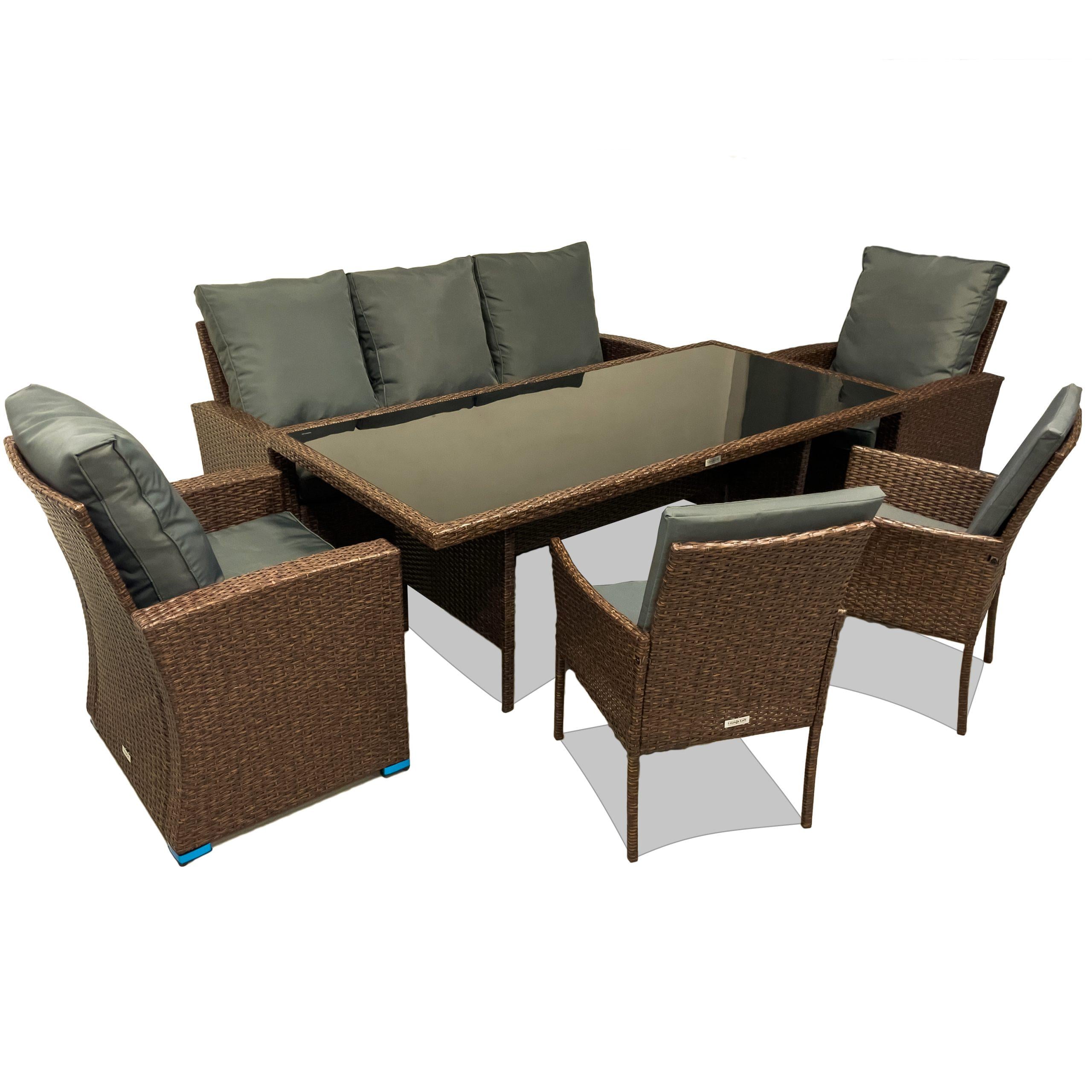 Набор садовой мебели из ротанга Lounge Loft Deluxe Темно-коричневый (316 Brown)