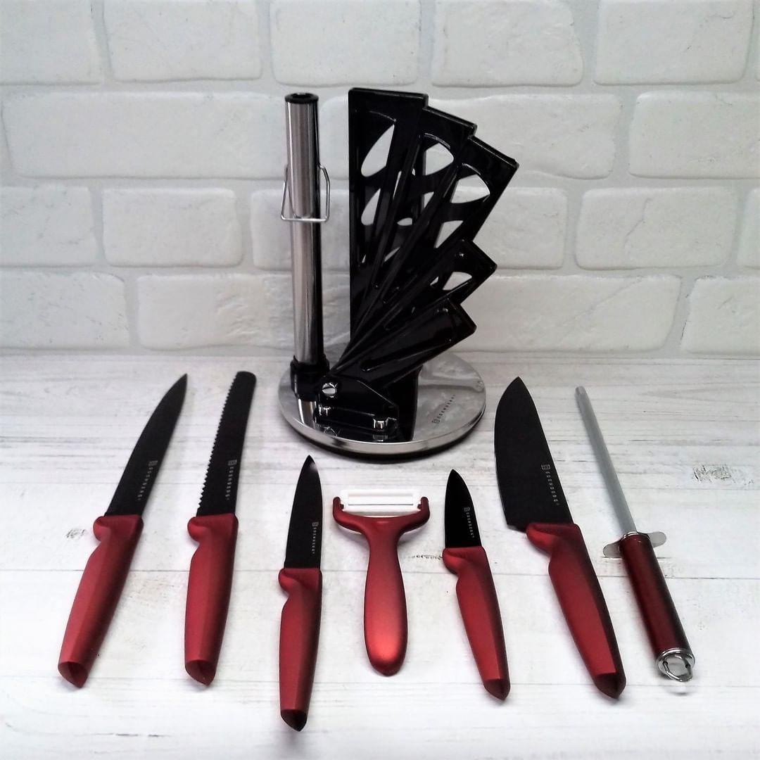 Набор кухонных ножей на подставке Edenberg EB-951 антибактериальное покрытие 8 предметов (2530555636) - фото 3 Набор кухонных ножей на подставке Edenberg EB-951 антибактериальное покрытие 8 предметов (2530555636) - фото 3