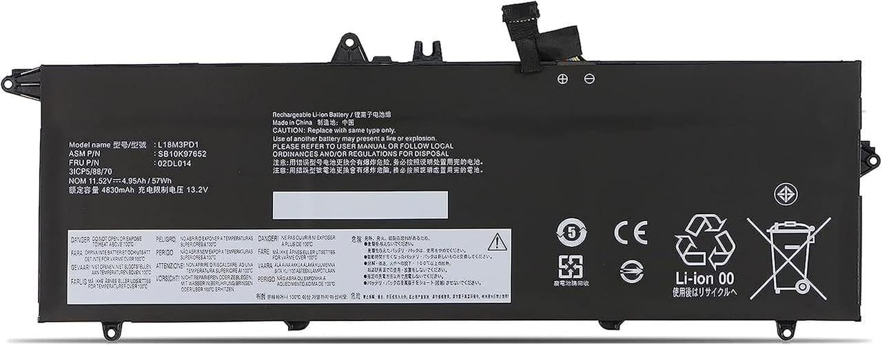 Акумулятор для ноутбука AKKEE L18M3PD1 57Wh 11,52V для Lenovo ThinkPad T14s T490s T495s