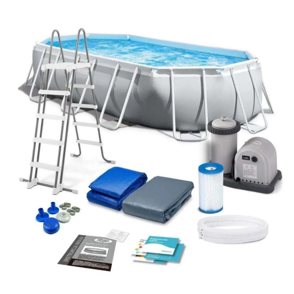 Бассейн каркасный Intex 26796 с лестницей/насос-фильтром 5678 л/ч/скимером/подстилкой 18202 л 503х274x122 см (i7-99229)