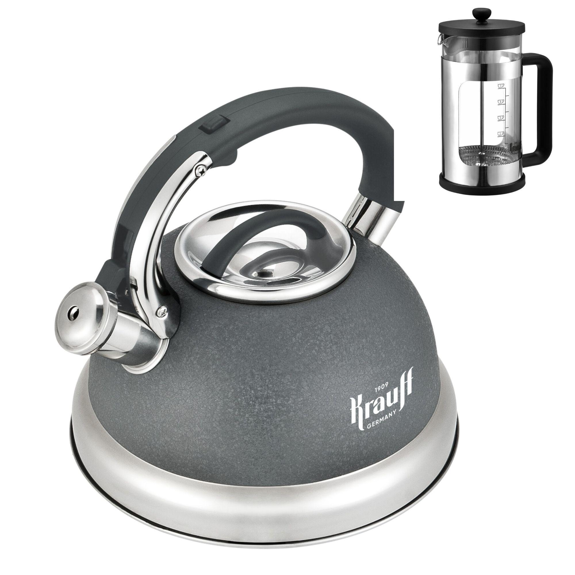 Чайник Krauff Steinoptik 2,7 л з френч-прессом Cergio 1000 мл (55-333-524)