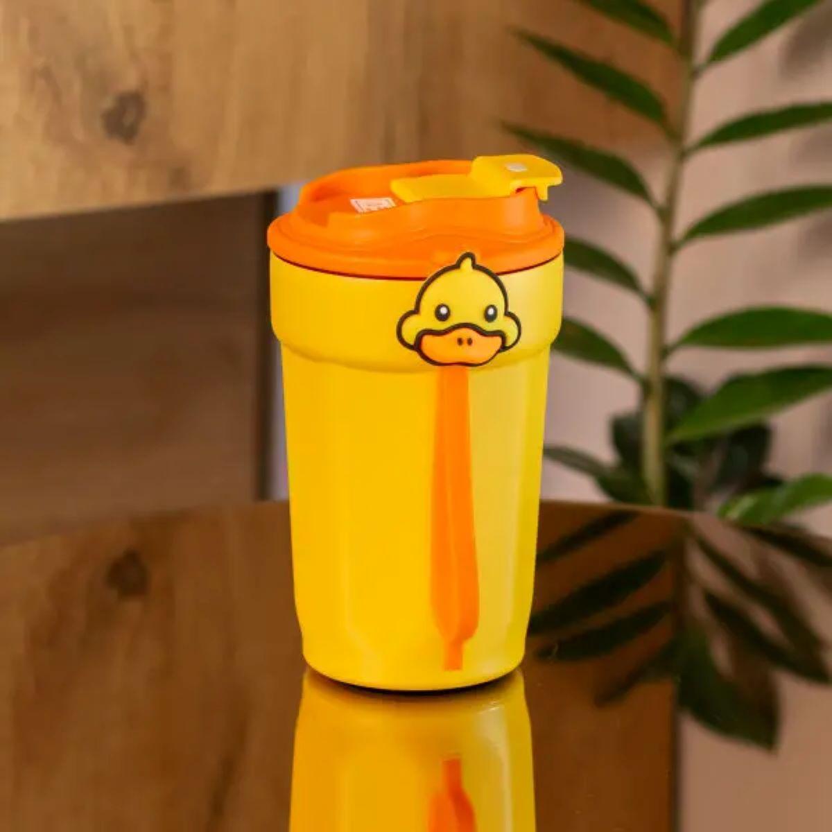Термокружка з кришкою на защіпці G. Duck 450 мл Жовтий (HP28489) - фото 2 Термокружка з кришкою на защіпці G. Duck 450 мл Жовтий (HP28489) - фото 2
