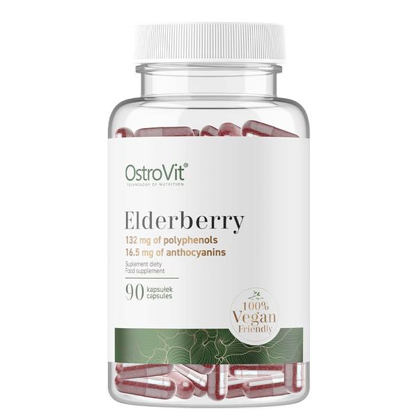 Натуральна добавка OstroVit Elderberry 90 капсул Натуральна добавка OstroVit Elderberry 90 капсул
