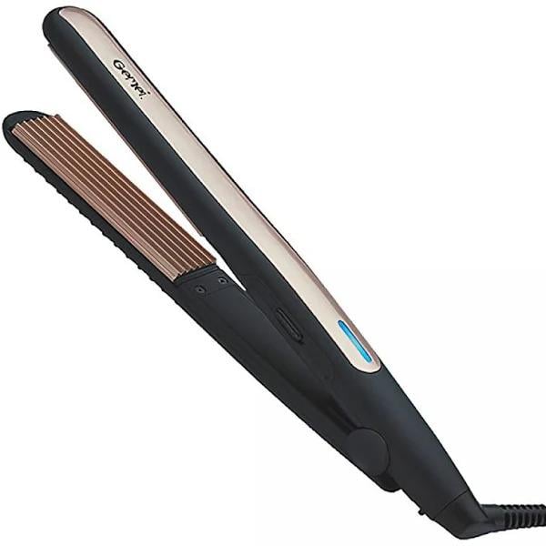 Щипці-гофре Gemei GM-2955W з турмаліновим покриттям 45-50 Вт швидкий нагрів Чорний (5655МХ)