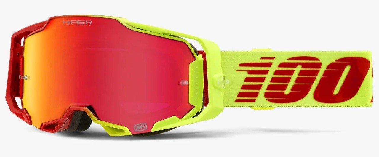 Мотоокуляри 100% ARMEGA Goggle HiPER Solaris/Red Mirror Lens (20257)