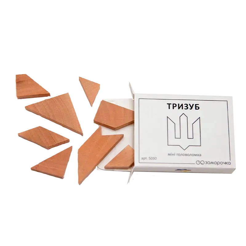 Головоломка дерев’яна Тризуб - фото 2